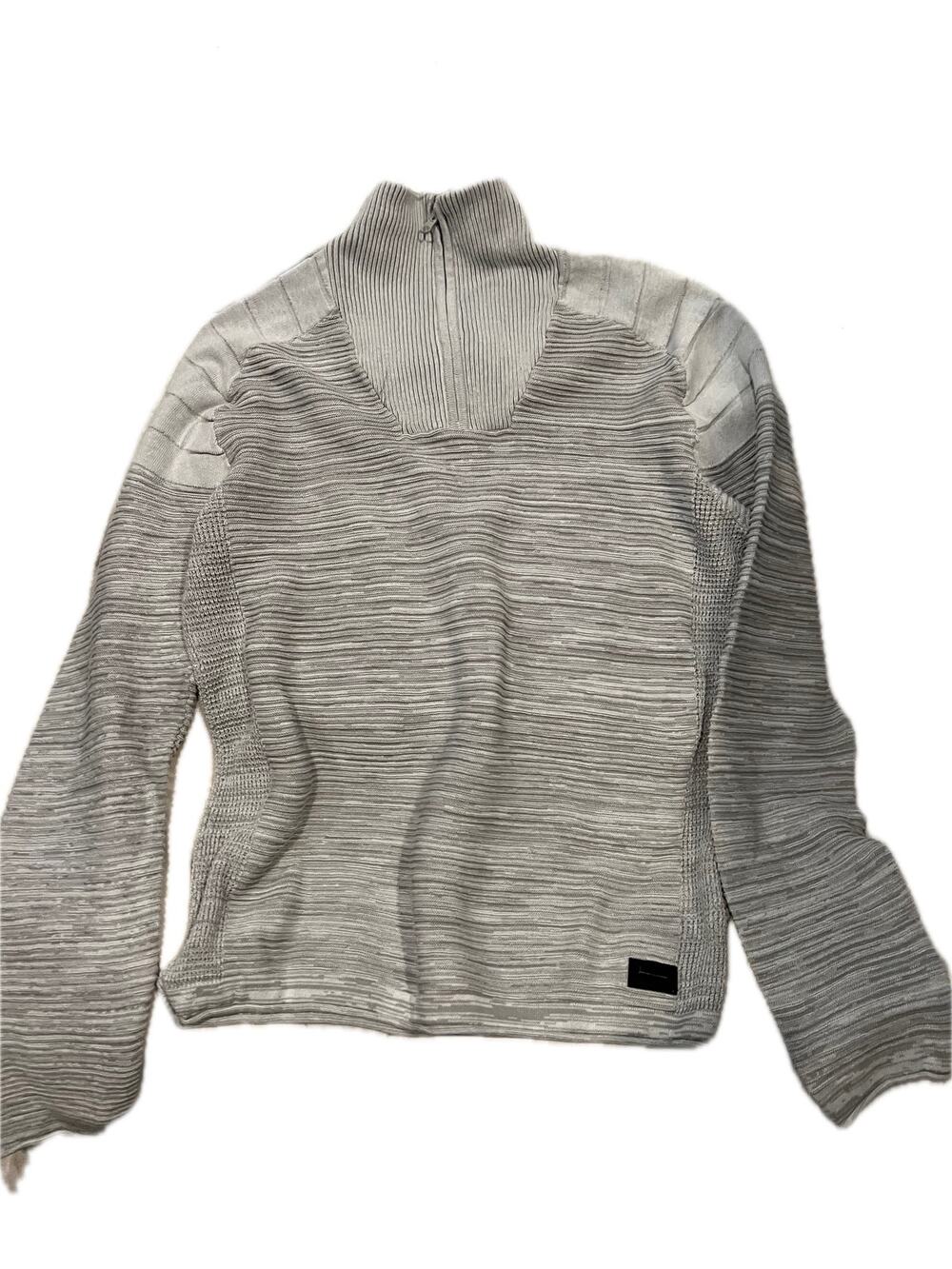 Project Raw Gray Qtr Zip Sweater Mens Medium